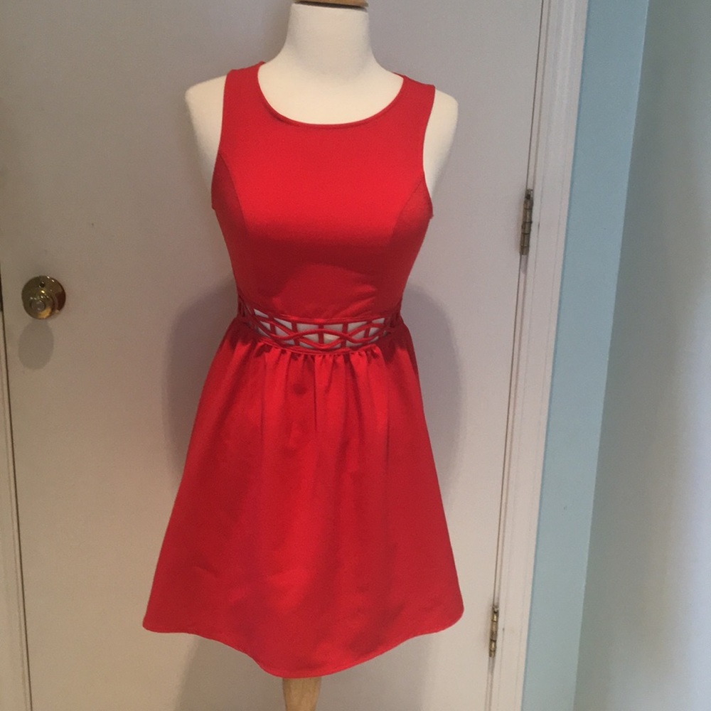 red dress